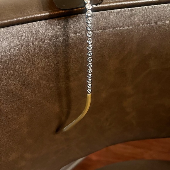 Tiffany & Co. Brown Shield Sunglasses with Crystal Beaded Arms. - Picture 4 of 4